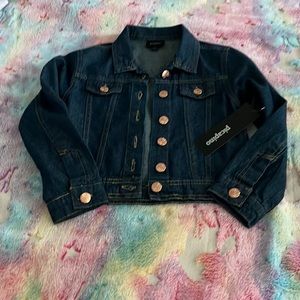 Girls denim jacket with gold buttons
